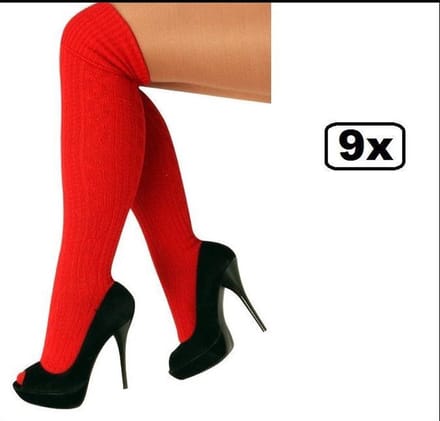 9x Paar Kniekousen rood mt. 41-47