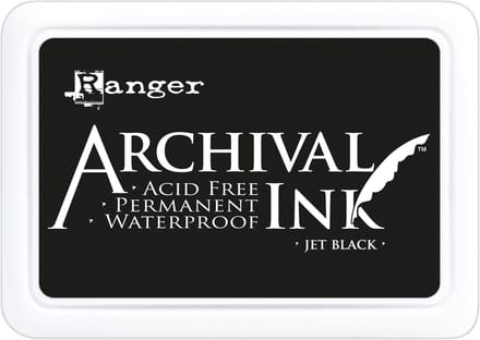 Ranger Archival Permanent Ink Pad - Jet Black - Zwart