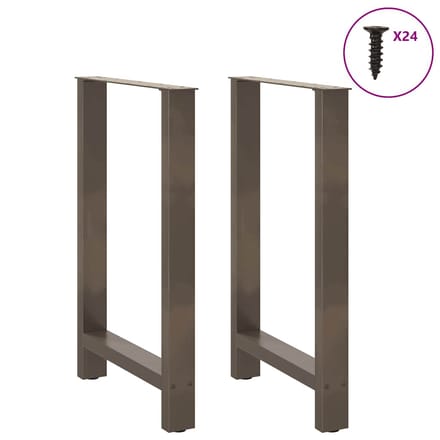 vidaXL Bartafelpoten 2 st 60x(90-91) cm staal naturel