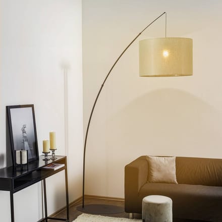 TK Lighting Vloerlamp Moby Green met textiel kap