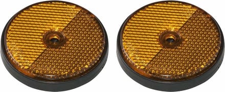 Pro Plus Reflector - set 2x - oranje - schroefbevestiging - 60mm - rond