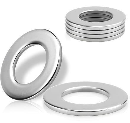 DIN125 Platte Ringen 6 Stuks V2A A2 304 RVS Washers voor Schroeven, Draadstangen en Moeren