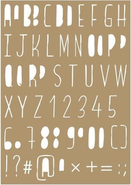 Joy! Crafts Maskstencil polybesa - Lettering stencils 6002/0849 105x148,5 mm