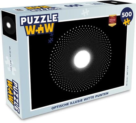 Puzzel Optische illusie witte punten - Legpuzzel - Puzzel 500 stukjes
