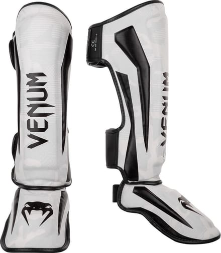 Venum Elite Scheenbeschermers Camo Wit Zwart maat L