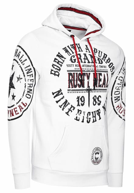 Streetwear trui met capuchon en prints