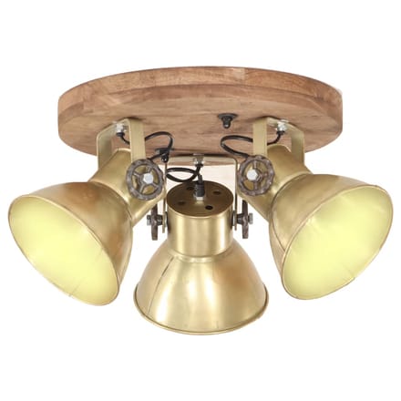vidaXL Plafondlamp industrieel 25 W E27 42x27 cm messingkleurig