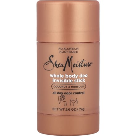 SheaMoisture, Whole Body Deo Invisible Stick, Coconut and Hibiscus, 2.6 oz (74 g) beige