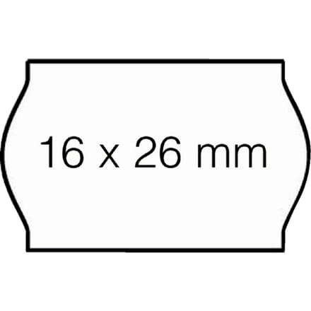 Prijsetiket 16x26mm Open-Data S14/Sato Judo afneembaar wit