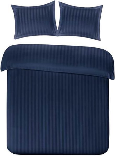 Papillon Uni Satijn - Dekbedovertrek - Eenpersoons - 140x200/220 cm + 1 kussensloop 60x70 cm - Navy
