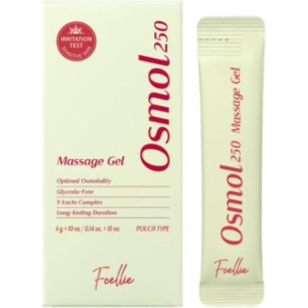 Foellie Osmol 250 Gel de Massage Hydrosoluble Set de Sachets | 4g x 10pcs white