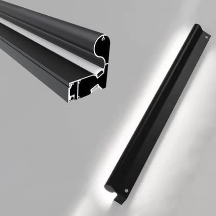 Trap baluster - Wand leuning - Veilig traplopen - Dual channel ontwerp - 91 cm - Zwart