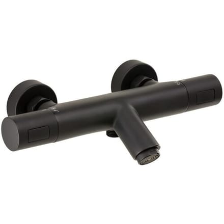 Herzbach DEEP BLACK thermostatic bath mixer exposed 23.132170.1.12