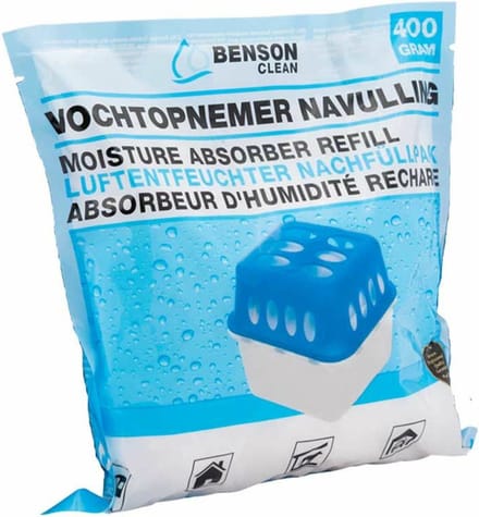 Benson clean vochtopnemer navulling - 400 gram - voor alle s -