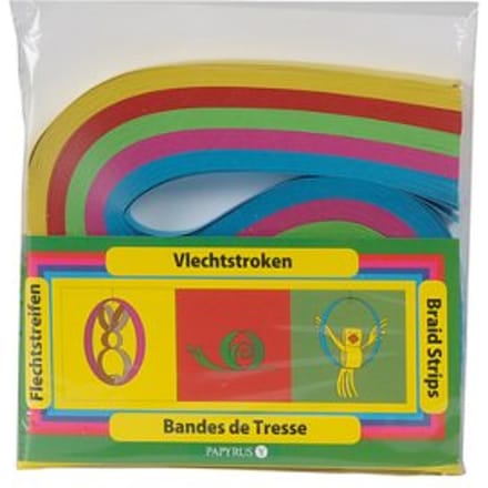 Vlechtstroken Kreatief 1.5x48cm assorti 200 stuks