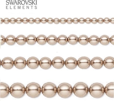 Swarovski Elements, 65 stuks Swarovski Parels, 6mm, bronze (5810)