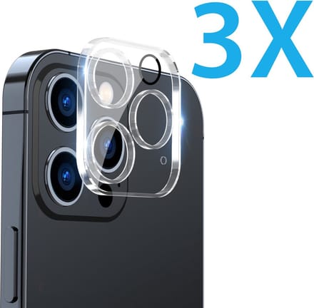 Camera lens Protector 3x Geschikt voor: iPhone 16 Pro - screen protector - glas - bescherm je camera - beschermglas - Transparant
