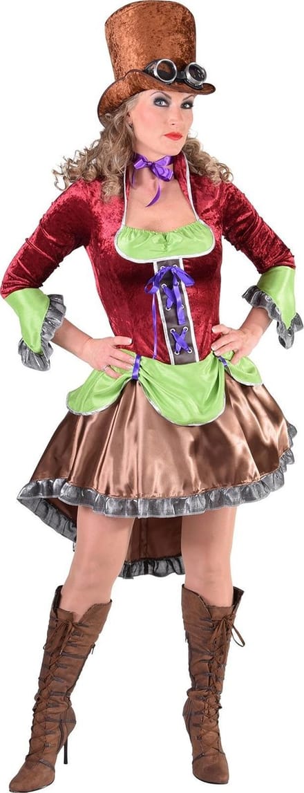 Steampunk Burlesque kostuum | Verkleedkleding dames maat L (42/44)