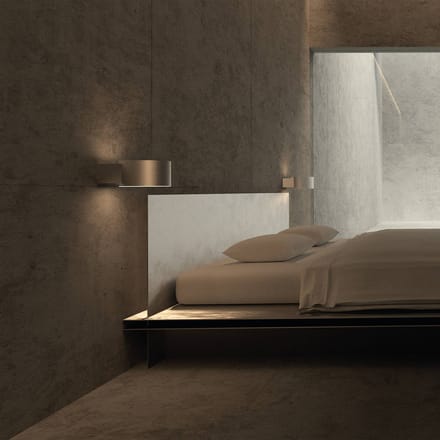 PURE LED wandlamp Clipse, bronskleurig, aluminium Ø 15 cm