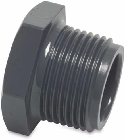 PVC Schroefplug met Conische Schroefdraad G 2 Inch
