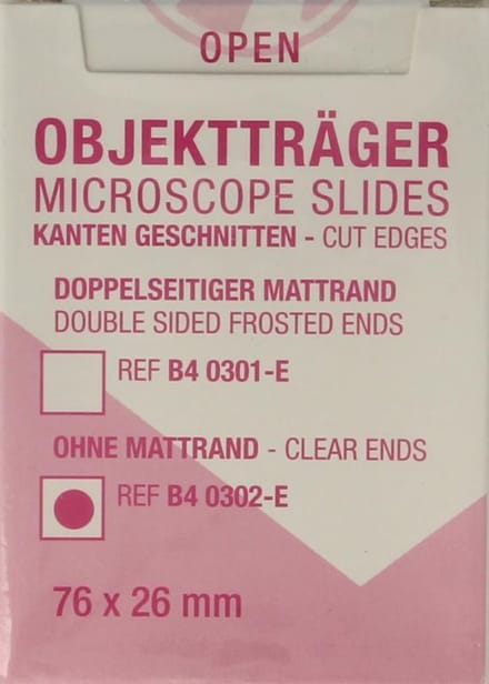 Objectglaasjes zonder matrand - 76 x 26mm - per 50 stuks - voor de Microscoop