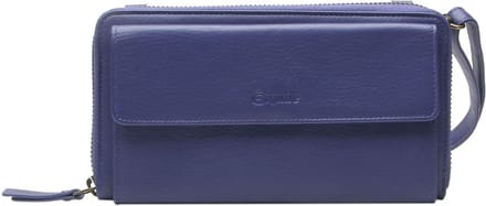 Esquire Leren Portemonnee Telefoontasje Peru Phone Wallet Bag Night Blue Blauw