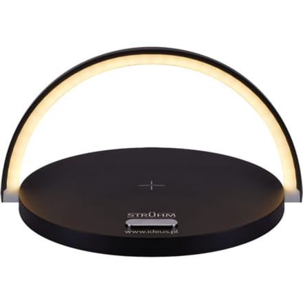 SATURN - Led tafellamp -Bureaulamp - Dimbaar- Draadloos GSM oplader - Zwart