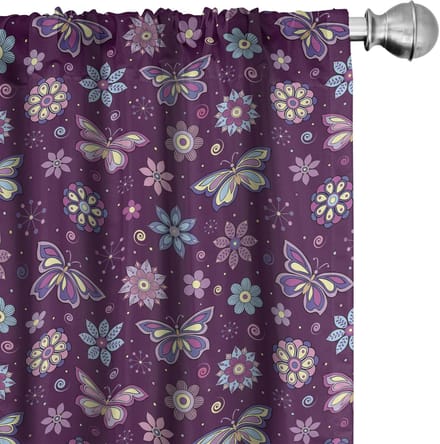 ABAKUHAUS gordijnen – set van 2 – 150 x 175 cm – microvezel multikleurig