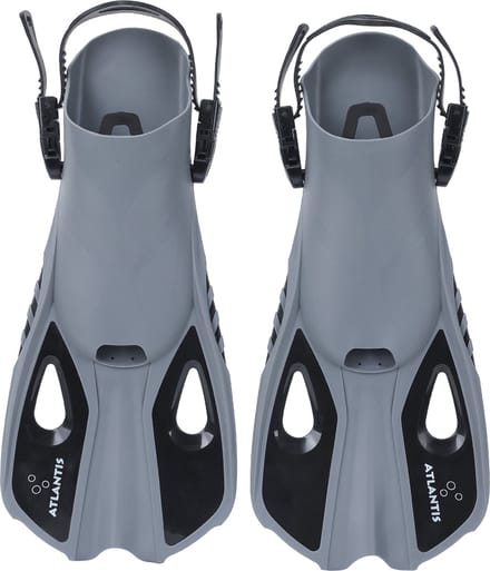 Atlantis Snapper - Zwemvliezen - Flippers - Kinderen - Zwart/Grijs - 34-38