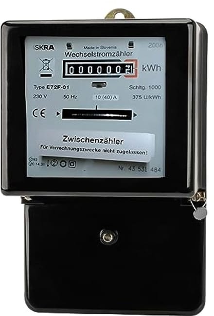Wisselstroom-elektriciteitsmeter voor intern gebruik - 10A/40A - CE Keurmerk