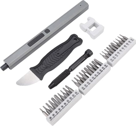 Draadloze Schroevendraaier Set - Elektrische Schroevendraaier - Klusjes Thuis - 40 Delige Bit Set - 350mAh Batterij - Grijs