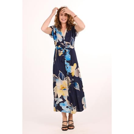 DIDI Dames Dress Novel Blue Lilly print maat 34