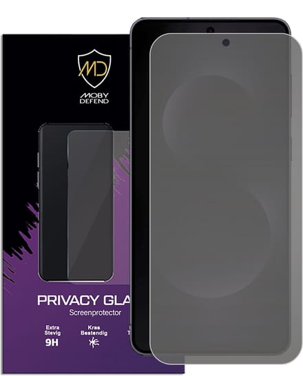 MobyDefend Screenprotector - Geschikt voor Samsung Galaxy S25 Edge - HD Privacy Glass Screensaver