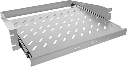 InLine® 19 uitschuifbaar rek, 350mm, 30kg, 2U, RAL 7035 grijs