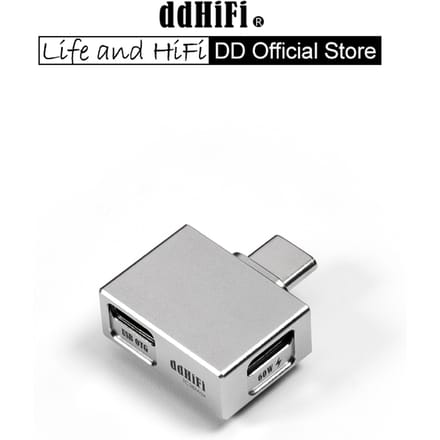 DD ddHiFi TC28Max USB-C OTG-adapter met 60 W PD-opladen, Hi-Res DAC/Amp-compatibele, bidirectionele voeding TC28Max