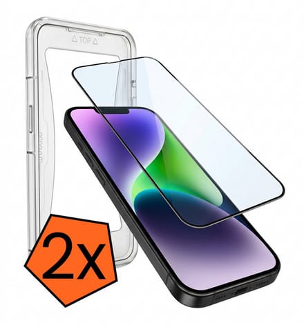 Screenprotector - 2 Stuks - Geschikt voor Apple iPhone 14 Plus - Met Installatie Kit - Gehard Glas - Beschermglas - Tempered Glass - Screen Protector