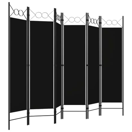 vidaXL - Kamerscherm - met - 6 - panelen - 240x180 - cm - zwart