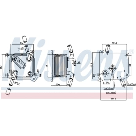 Olie radiator, motorolie NISSENS 91294