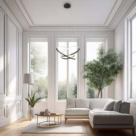 Milagro Lighting LED hanglamp Empoli, metaal, zwart, 4.000 K