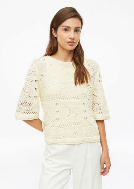 Bohemian Trui van Hoge Kwaliteit met Bootnek Dames s.Oliver