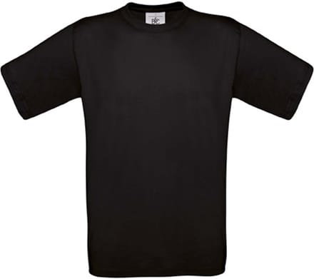 B&C Exact 150 Heren T-shirt Black Maat S (onbedrukt - 5 stuks)