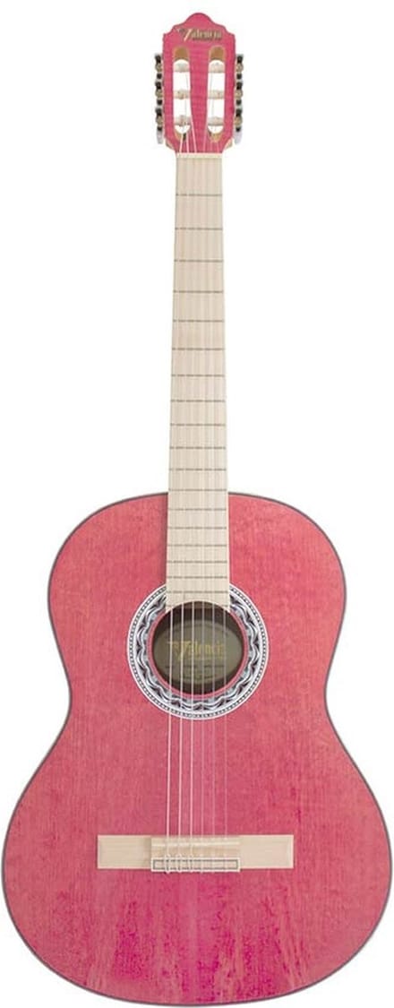 Valencia VC354PK Klassieke Gitaar 4/4 Roze Satin