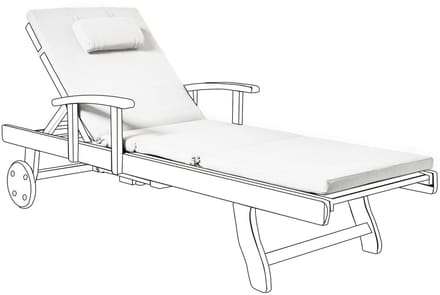 TOSCANA/JAVA/AMANTEA - Ligstoel kussen - Gebroken wit - Polyester