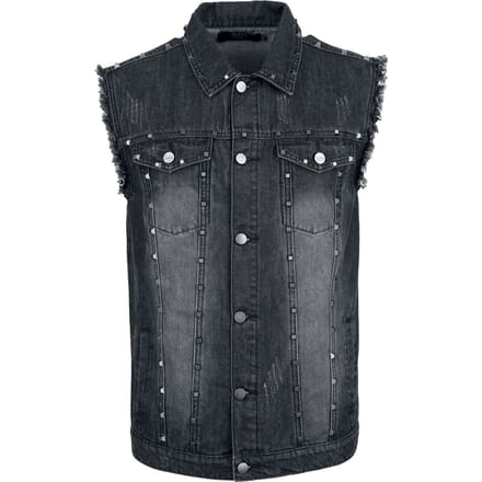 Black Premium by EMP Bodywarmer - Vest with pyramid studs - XL - voor Mannen - zwart