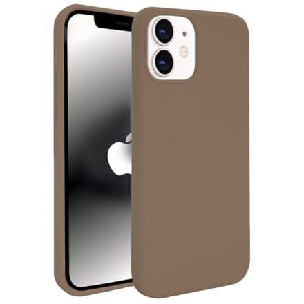 ShieldCase Silicone case geschikt voor Apple iPhone 12 / 12 Pro - optimale bescherming - siliconen hoesje - backcover - lichtbruin