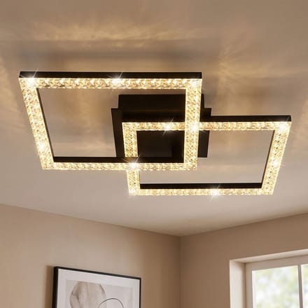 Plafondlamp SAPENA 20 Watt Matt zwart 1-Lichts Helder