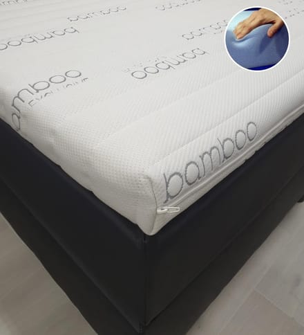 Topper 130x190 Bamboo Exclusive HR55 Koudschuim Anti Allergie Ca. 8cm dik