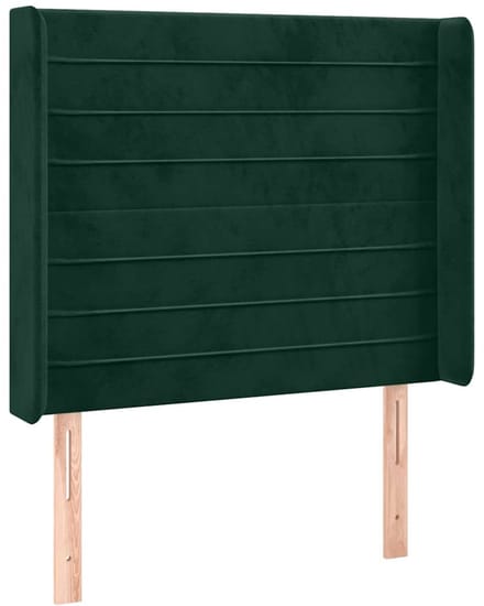 vidaXL - Hoofdbord - met - randen - 83x16x118/128 - cm - fluweel - groen
