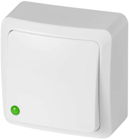 Opbouw Schakelaar - Wandcontactdoos - Verlichting Aansturen - Compact Ontwerp - 62 cm - Wit