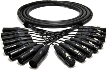 Multicore Analoge Kabel 8-aderig met Neutrik XLR Connectoren - 3 Meter